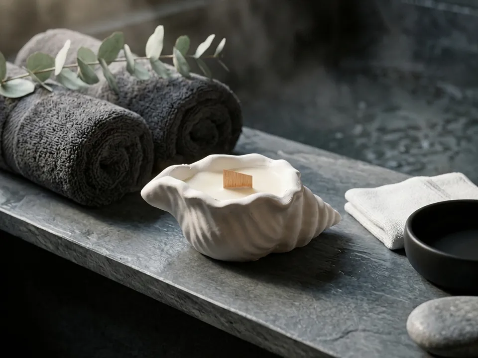 Conchiglia: seashell-shaped candle
