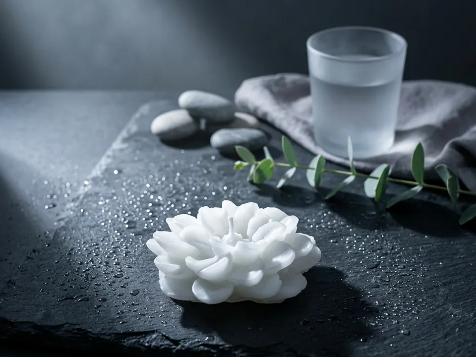 Dalia: dahlia-shaped candle