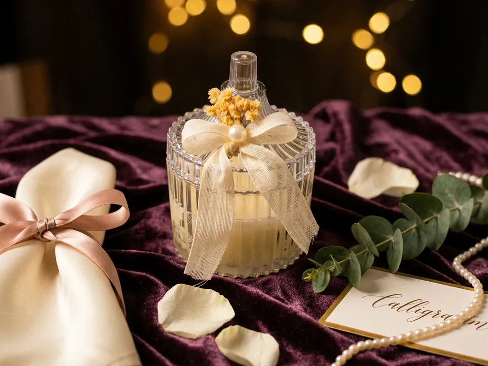 Grazia: ivory gift-form candle