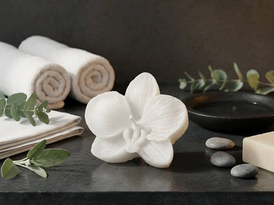 Orchidea: orchid-shaped candle